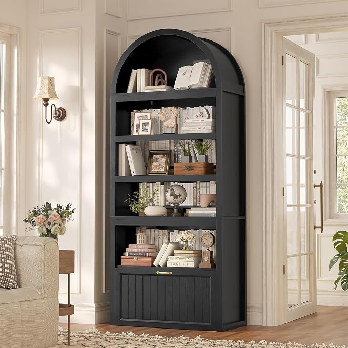 81" Tall Arched Cabinets, Bookcase by UPOSOJAWishesYouaNiceDay