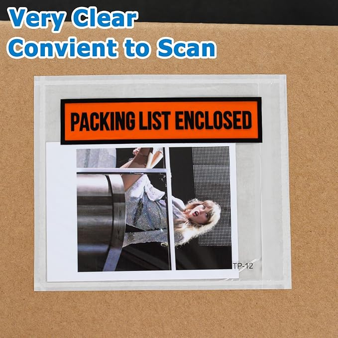 1000pcs 7.5"x5.5" Packing List Envelopes Self-seal Packing Slip Envelope - Image 3