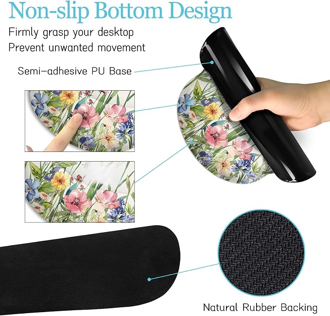 LIMKRIAN Flower Mouse Pad Set Large Desk Matt - Image 5