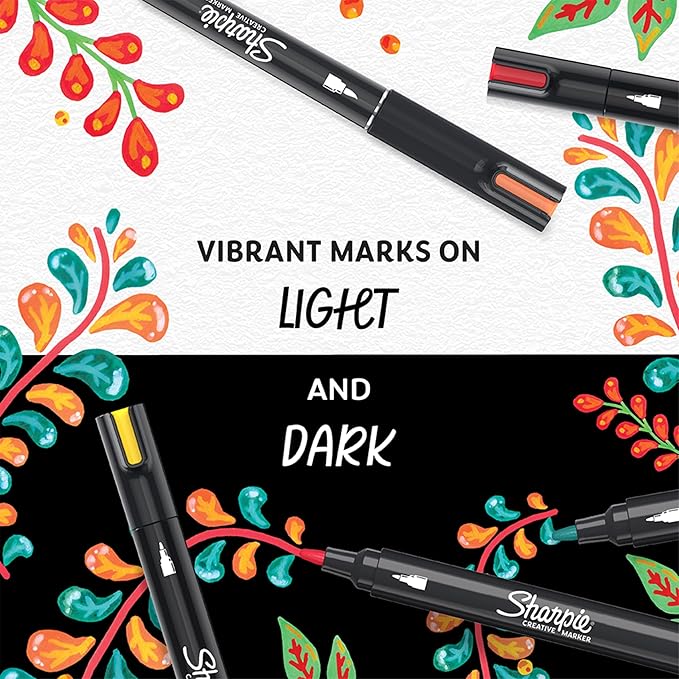 Sharpie Creative Markers, Combo Pack, Water-Based Acrylic, Bullet & Brush Tips - Image 4