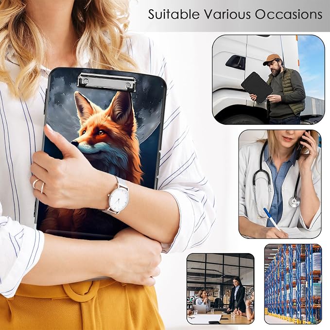 Clipboard with Storage, Office Supplies Nursing Clipboards Folder with Pen - Image 4