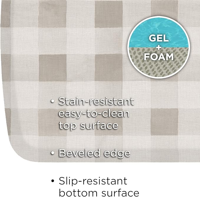 GelPro Elite Premium Gel + Foam 3/4" Thick Anti-Fatigue Floor Mat, 20" x 36", Farmhouse Tan-DeskLoop Office
