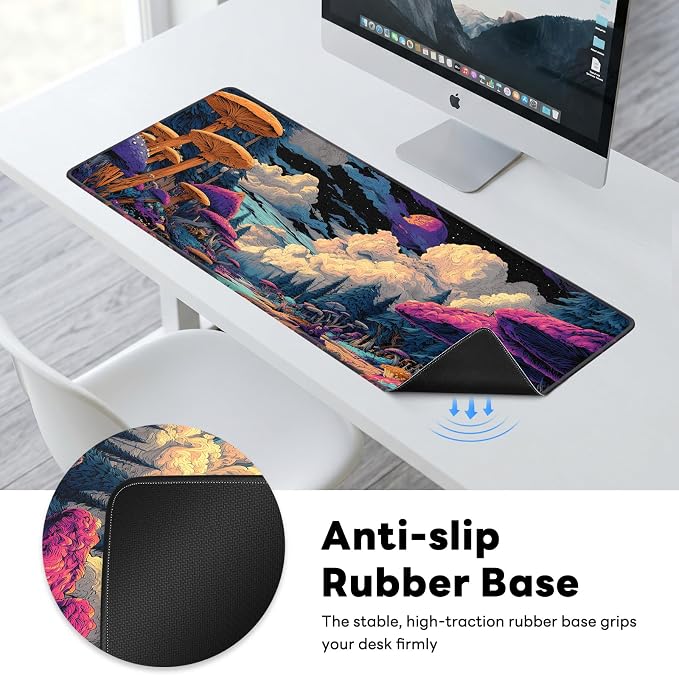 Desk Mat, Big Desk Pad, 31.5x11.8 Inches Extended Big Gaming Mouse Pad - Image 6