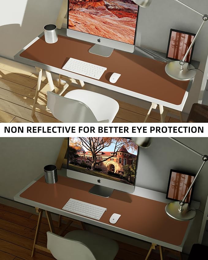 Large Desk Mat 55" x 17"Leather Desk Pad Protector, Mouse Pad, Office Desk Mat - Image 6