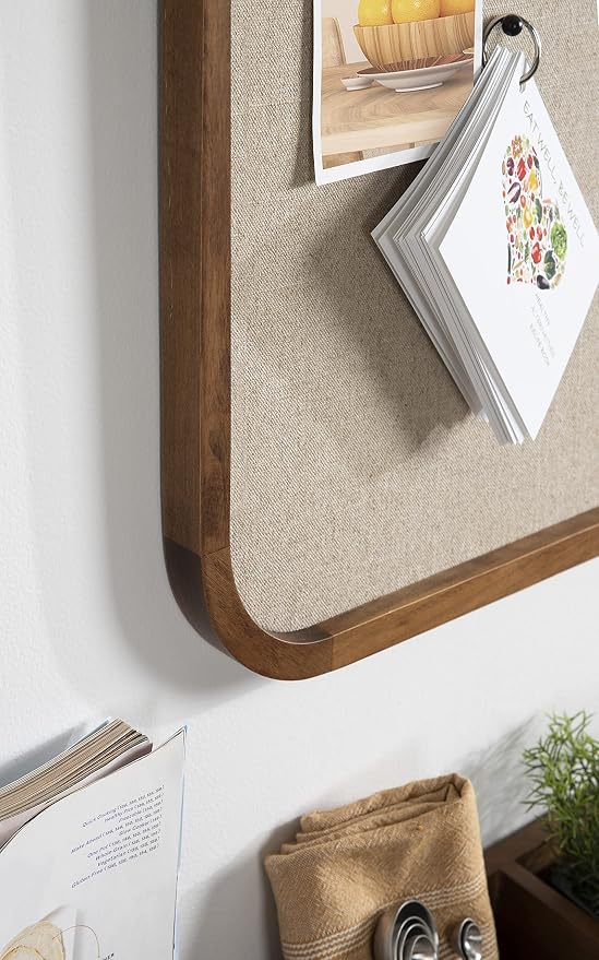 Kate and Laurel Hutton Transitional Pinboard; 20 x 30; Rustic Brown; Radius - Image 3