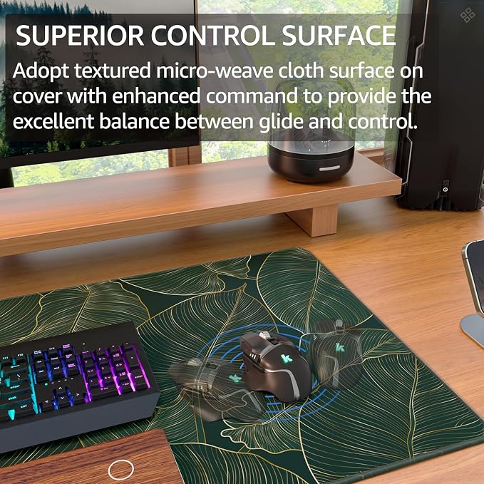 KTRIO Large Gaming Mouse Pad, Desk Mat, 31.5 x 15.7 in, XXL | Smooth - Image 2