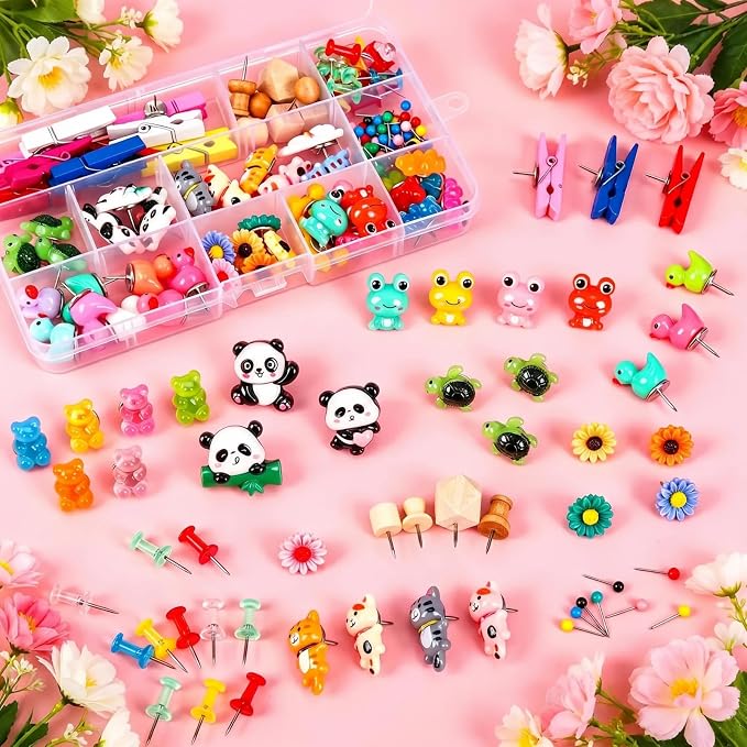 108Pcs Push Pins Cute Thumb Tacks - Image 6