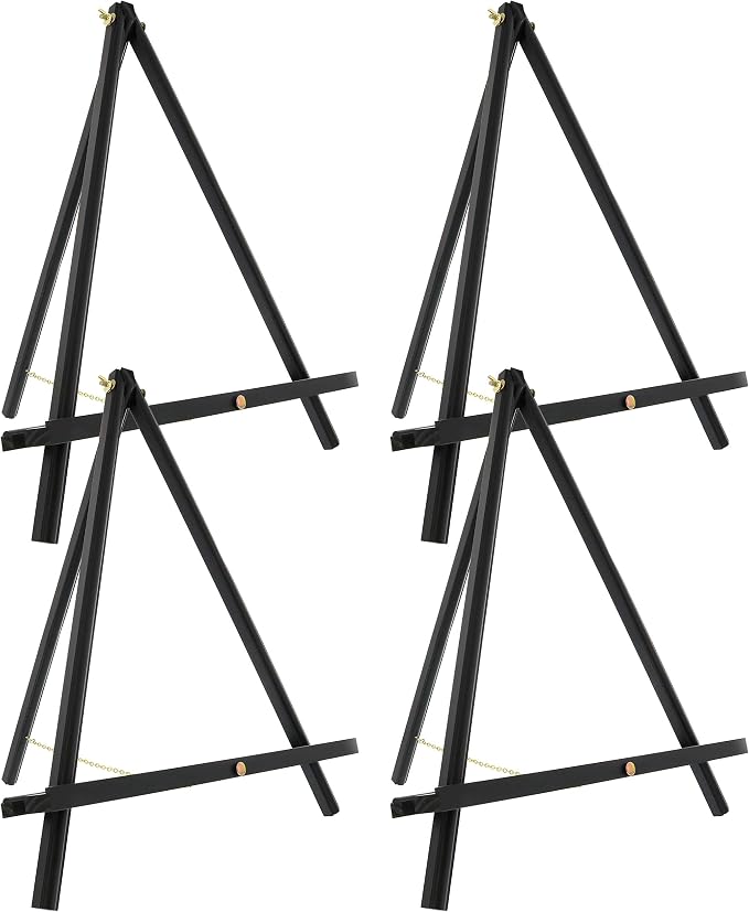 U.S. Art Supply 16" Black Wood Tabletop Easel by USArtSupply