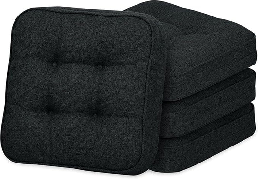 GOFORIT Chair Cushions Set of 4, Tufted Shredded Memory Foam Chair Pads by Unknown