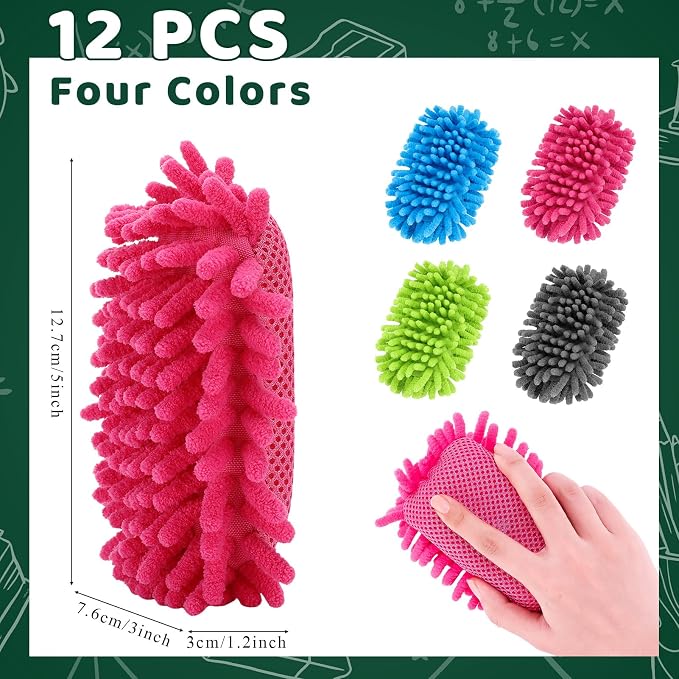 Jspupifip 12 Pcs Dry Erase Shag Eraser - Image 2