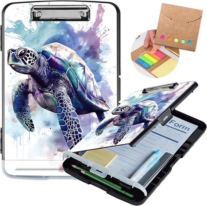 Clipboard with Storage, Heavy Duty Plastic Storage Clipboard with Low Profile by Unknown
