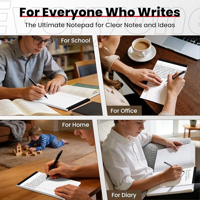 12pcs Small Note Pads, Writing Pads 5 x 8, Legal Pads, Pad Paper Perforate - Image 7