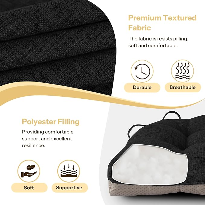 Chair Cushions for Dining Chairs 2 Pack, - Image 3