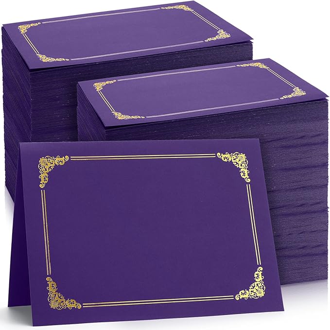 Fainne 200 Pcs 8.5 x 11 Certificate Holders Diploma Holders Document Covers by Fainne