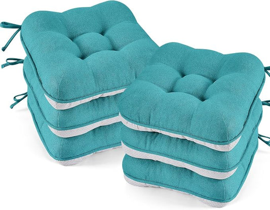 BETU Chair Cushions for Dining Chairs Set of 6, 3.5" Thick Kitchen Table Chair by BETU