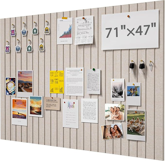 Soundsbay Large Cork Board, 71" x 47" Bulletin Board, 3 Pack Felt Wall Tiles Self-Adhesive, Pin Board for Walls Office Home Classroom Decor-DeskLoop Office
