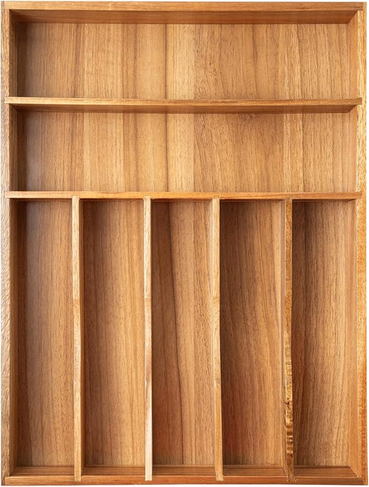 Besilord Silverware Organizer Kitchen Drawer Organizer Utensil Organizer Acacia by Besilord