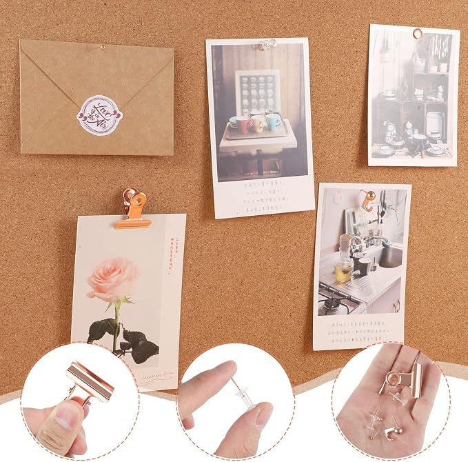 310 Pcs Rose Gold Push Pins Set, Thumb Tacks Decorative Push Pins - Image 3