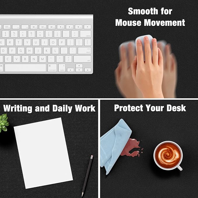 Hsurbtra Desk Pad, XL Extended Mouse Pad, Waterproof Desktop Blotter Protector - Image 4