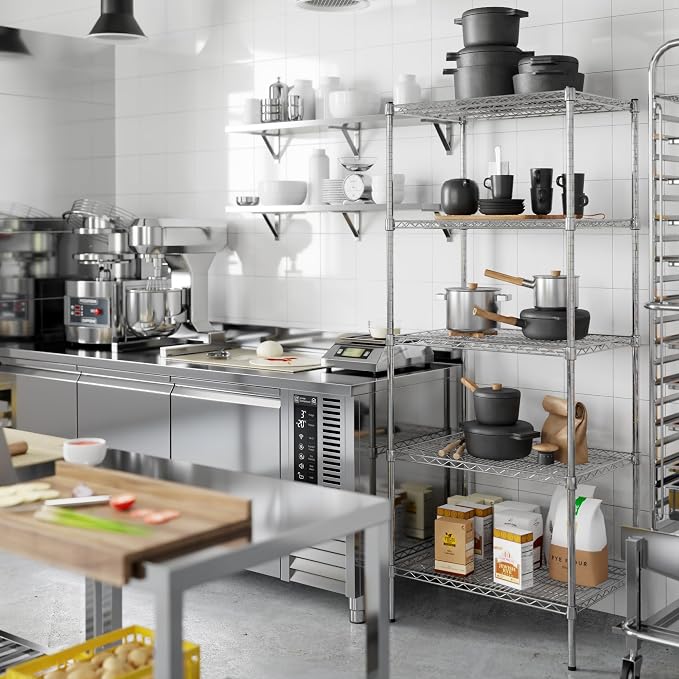 Regal Altair 21" Deep x 30" Wide x 74" Height Wire Shelving Kit | 5-Tier | NSF - Image 6