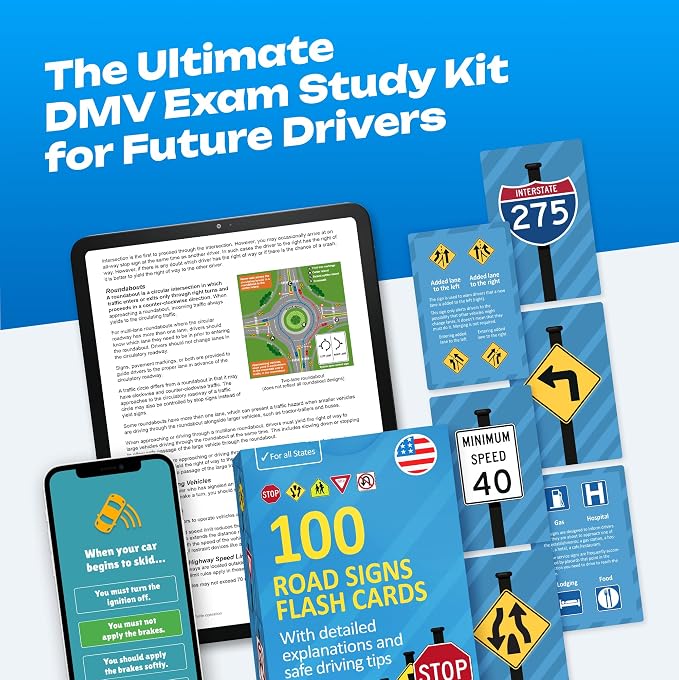 Road Signs Flash Cards with Detailed Explanations and Safe Driving Tips - Image 7