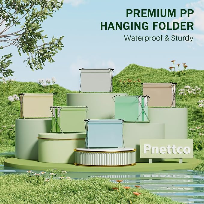 12 Pack Plastic Hanging File Folders, Letter Size Hanging File Folders 2" - Image 7