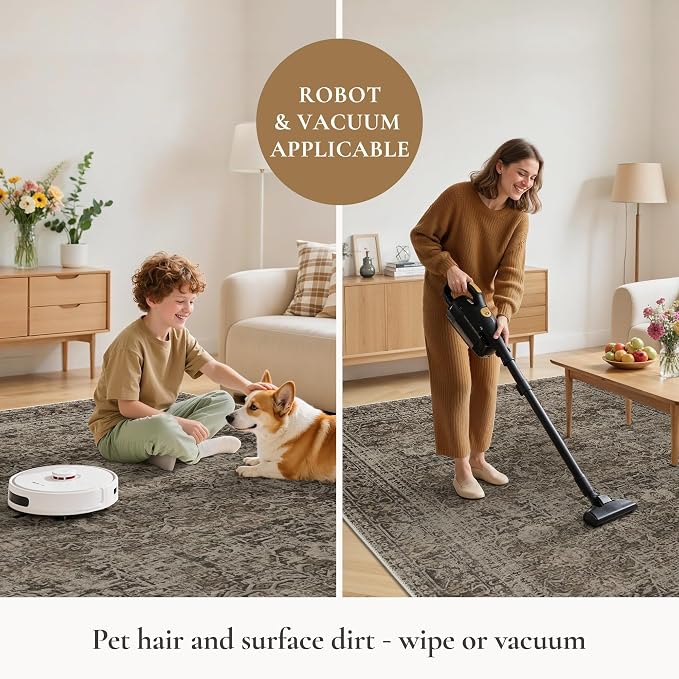 GENIMO 5x7 Area Rug Machine Washable Boho Rug - Image 7