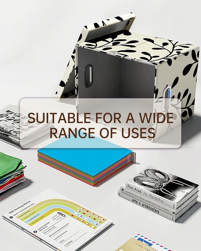 Oterri File Organizer with Lid, File Box, File Cabinet - Image 7