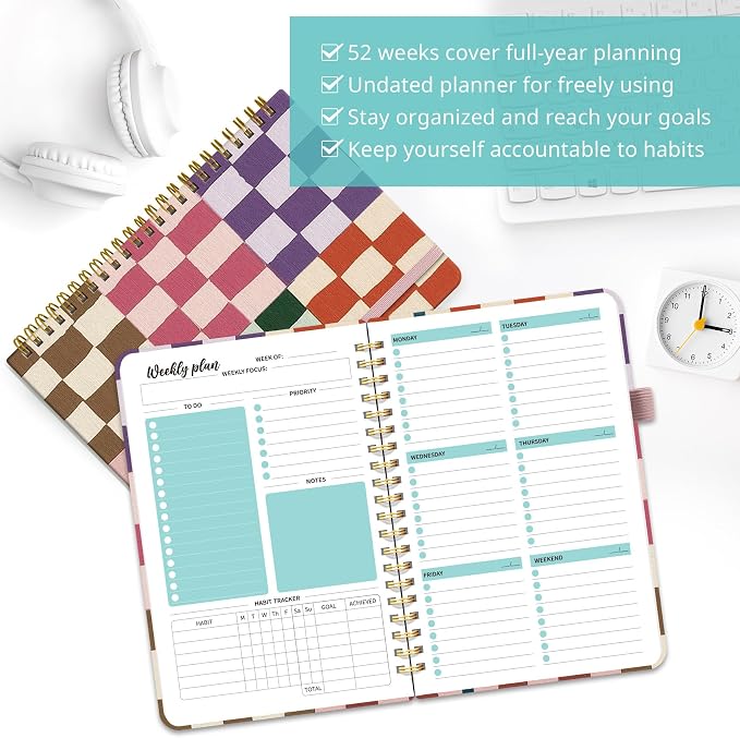 Taja Undated Weekly Planner, Weekly To Do List Notebook - Image 4