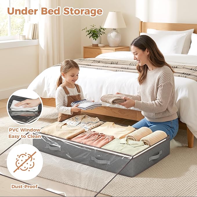 Budding Joy 90L Under Bed Storage Containers, Closet Organizers and Storage Bins - Image 2