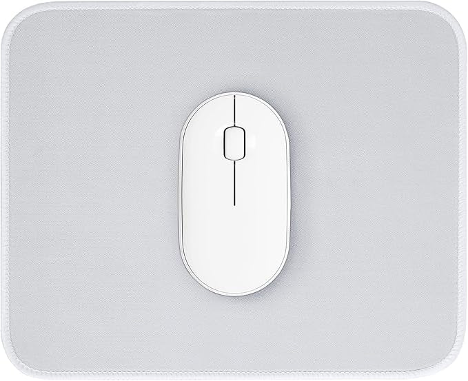 White Mouse Pad, Nice and Cute Mouse Pad, Splash-Proof Textured 10.2 x 8.2Inch by ZYAOTWQZ