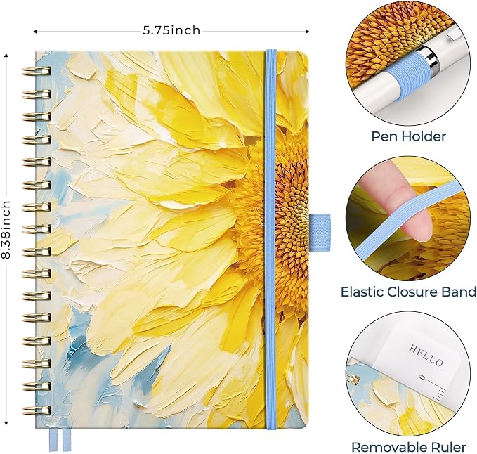 AHGXG Spiral Journal Notebook, 160 Lined Pages, A5 Medium Size, - Image 4