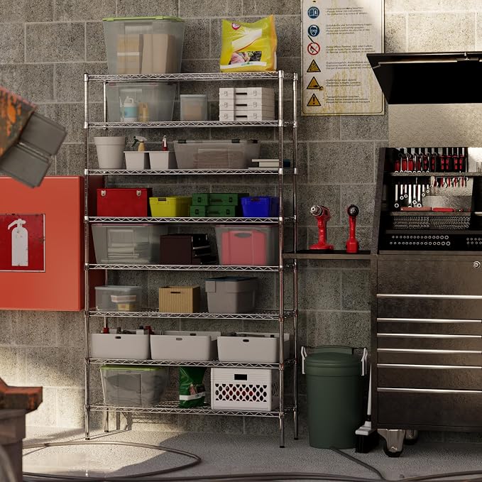 Regal Altair 14" Deep x 48" Wide x 86" Height Wire Shelving Kit | 8-Tier | NSF - Image 7