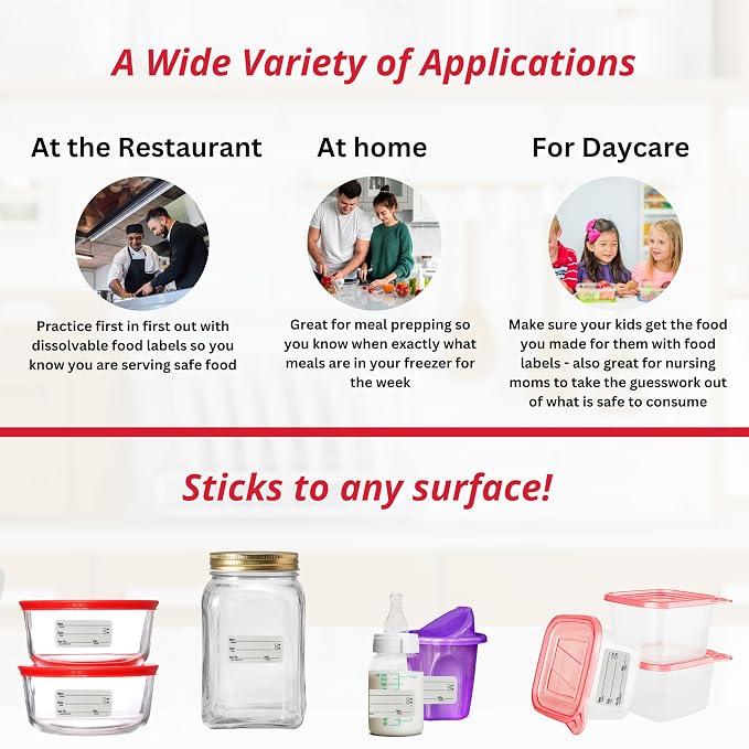 2x1 Dissolvable Food Labels, 1000 Label Stickers, Bottle Labels - Image 4