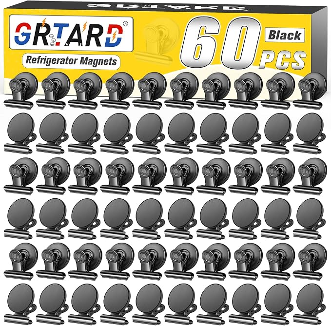 Grtard 60 Pack Magnetic Clips Heavy Duty, Magnet Clips by Grtard
