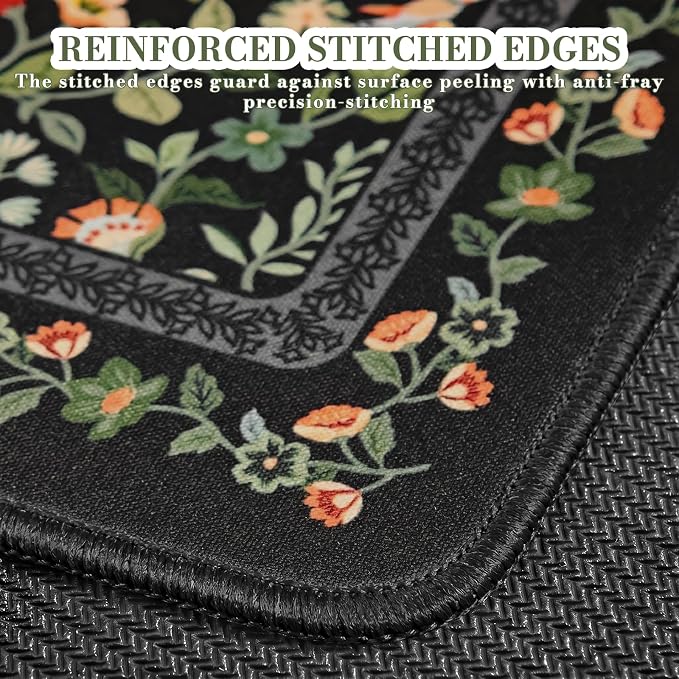 iCasso Aesthetic Small Floral Mouse Pad, Mini Portable Travel Mousepad - Image 4