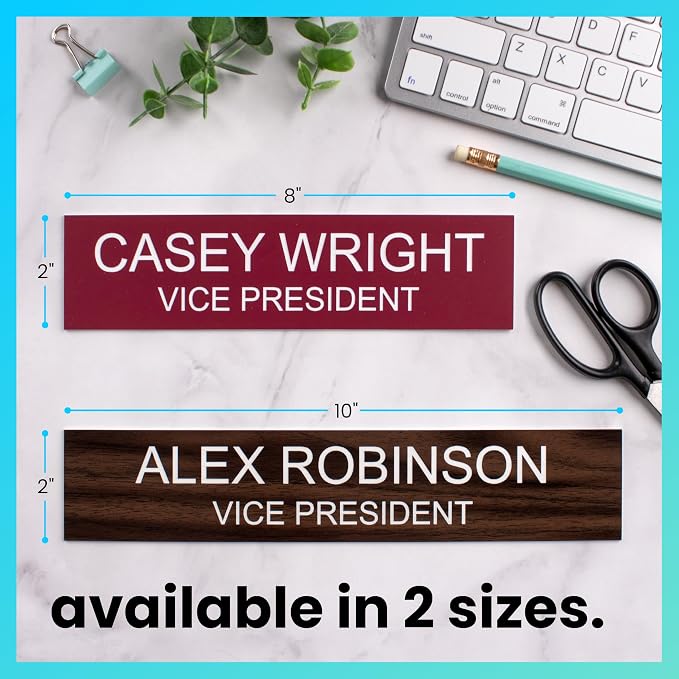 ExcelMark Custom Name Plate for Desk or Door – 14 Color Choices - Image 6