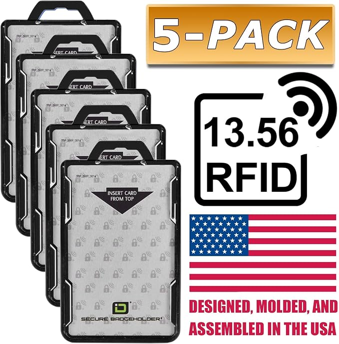 ID Stronghold - Pack of 5 - RFID Blocking Secure Badge Holder - Duolite 2 Card - Image 6