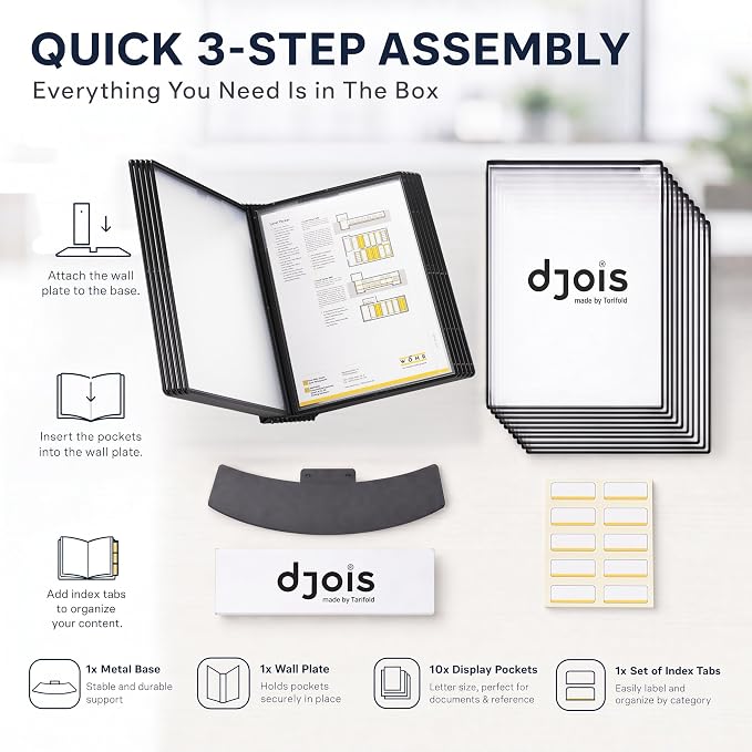 Tarifold Desktop Reference & Display System, 10 Double-Sided Pockets, 20 Sheet - Image 3