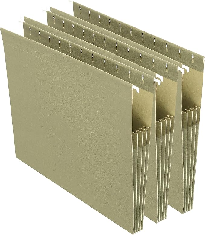 Staples Hanging File Pockets, Letter Size, 3.5" Expansion, Straight‑Cut by Staples