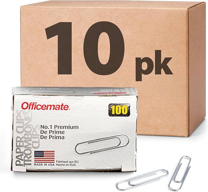 Officemate Premium #1 Paper Clips, 000 Paper Clips by Officemate