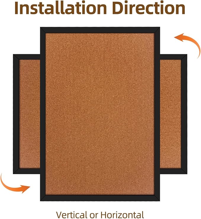 24" x 36" Cork Board Bulletin Board, Oak Frame, Decorative Hanging Pin Board - Image 4