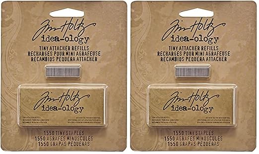 Tim Holtz Idea-ology Metal Tiny Attacher Refills, Box of 1550 Staples, .25 by Tim+Holtz+Idea-ology