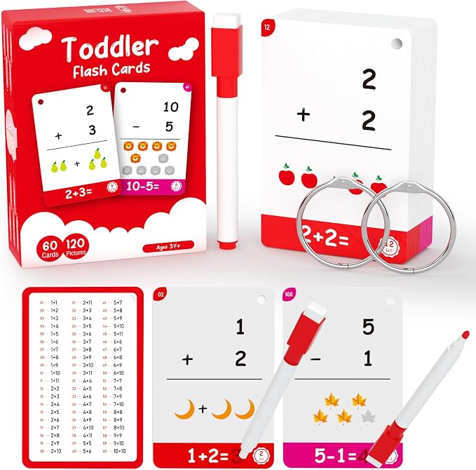 60Cards, 120 Pictures Math Flash Cards by WJPC