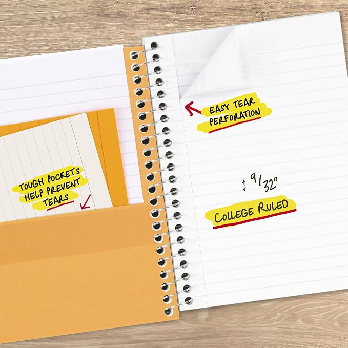 Five Star Spiral Notebook, 1 Subject, College Ruled Paper, 4-3/8" x 7" - Image 5