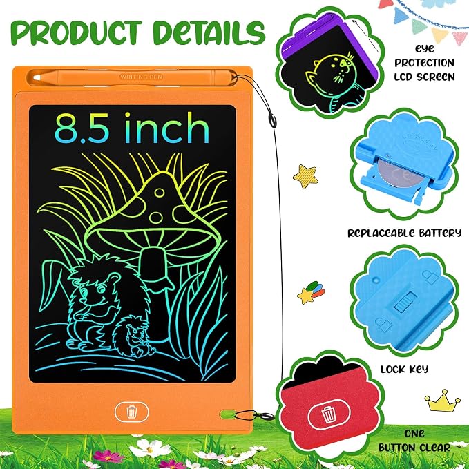Zhehao 24 Pieces LCD Writing Tablet Doodle Board 8.5 Inch Colorful Reusable - Image 2