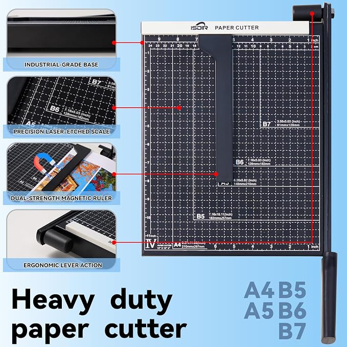 ISDIR 12 Inch Paper Trimmer - Image 4