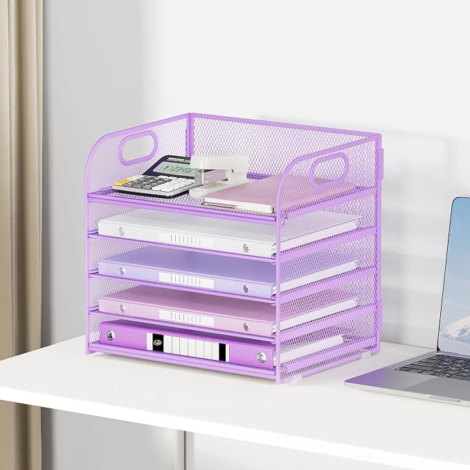 Lavatino Desk Letter Tray Paper Organizer, 5-Tier - Image 6