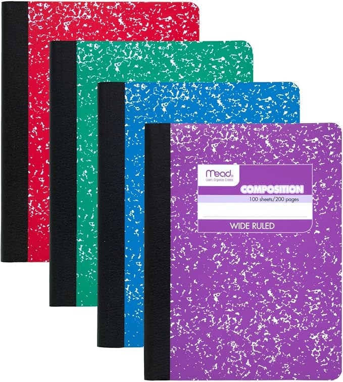 Mead Composition Notebook, Comp Book, Wide Ruled Paper, 100 Sheets, 9-3/4" x - Image 2