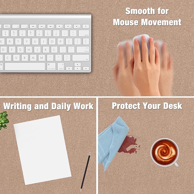Hsurbtra Desk Pad, XL Extended Mouse Pad, Waterproof Desktop Blotter Protector - Image 4